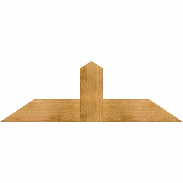 Ekena Millwork Portland Rough Sawn Timber Gable Bracket, Western Red Cedar, 48"W x 16"H x 4"D x 6"F, 8/12 Pitch GBW048X16X0406POR00RWR - main